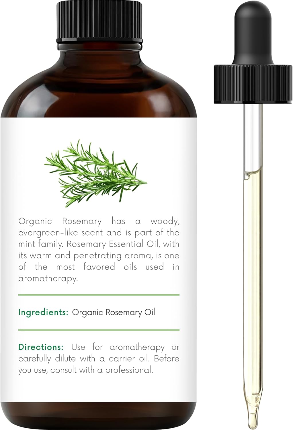 Handcraft Blends Organic Rosemary Essential Oil u2013 1 Fl Oz u2013 100% Pure and Natural u2013 Premium Grade Essential Oil for Diffuser and Aromatherapy