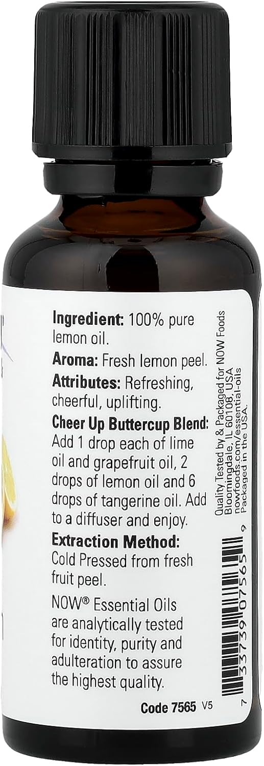 Now Foods Essential Oils Lemon, 1 fl oz 30 ml (7565)