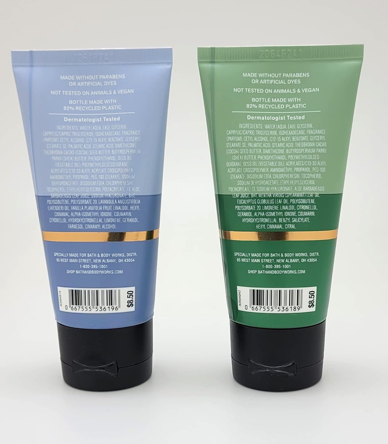 Bath & Body Works - Aromatherapy - Travel Size - 2 pc Bundle - Ultimate Hydration Body Cream - Sleep - Lavender Vanilla - 2.5 oz & Stress Relief - Eucalyptus Spearmint - 2.5 oz