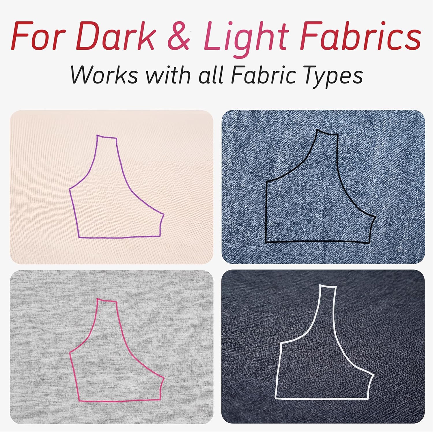 Alternative view of Lange & König Heat Erasable Fabric Marking Pens for Sewing - 4 Pens + 8 Refills - Sewing Supplies Quilting Supplies Table Accessories Embroidery Pen Tailors Chalk Alternative