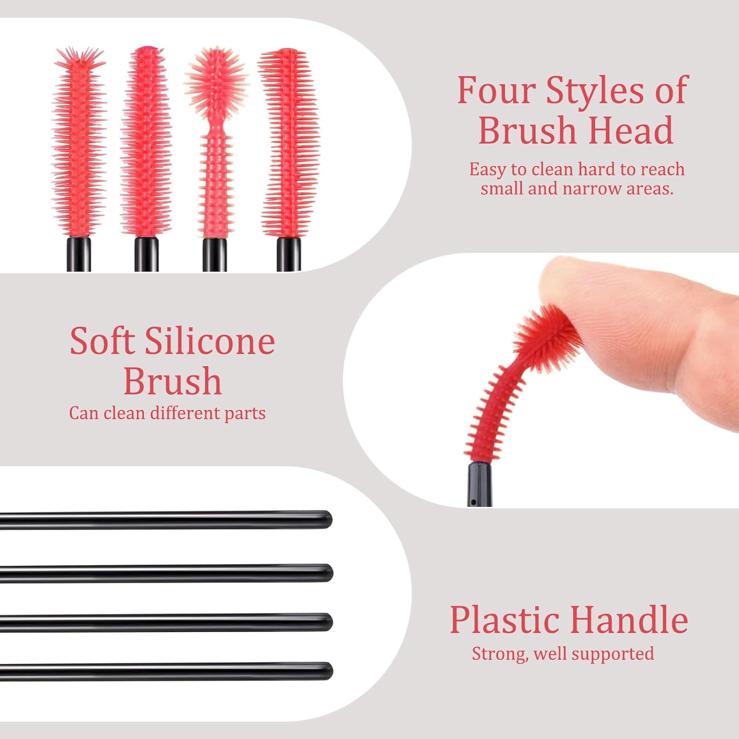 Alternative view of Sewing Machine Cleaning Brushes - 20 PCS Reusable Silicone Dense Bristles Clean Brush for Internal and Spool Area
