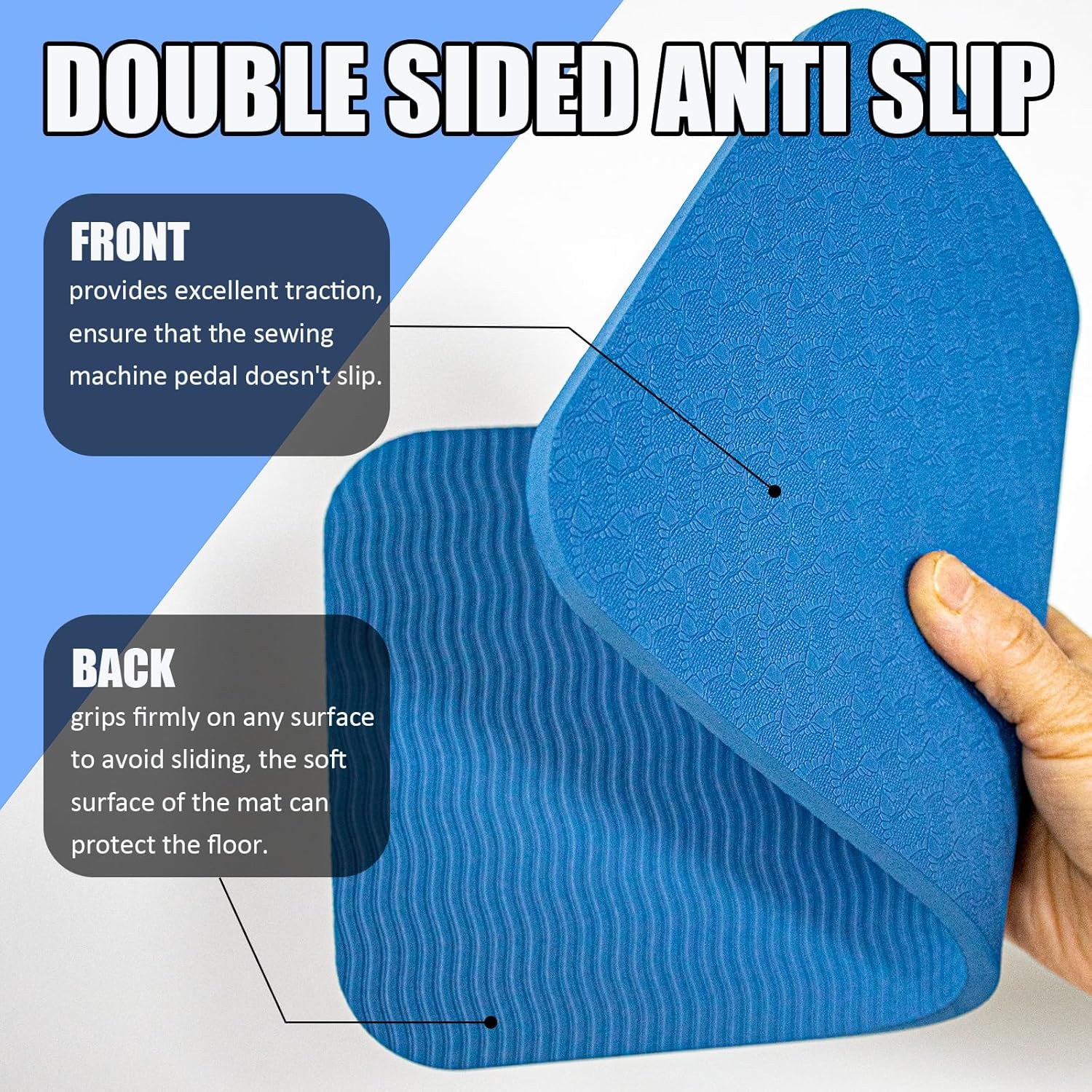 JINUPHION Sewing Machine Pedal Mat, No Slip Mat for Sewing Machine Foot Pedal, Waterproof Easy to Clean, Quilting Supplies Accessories (1pcs)