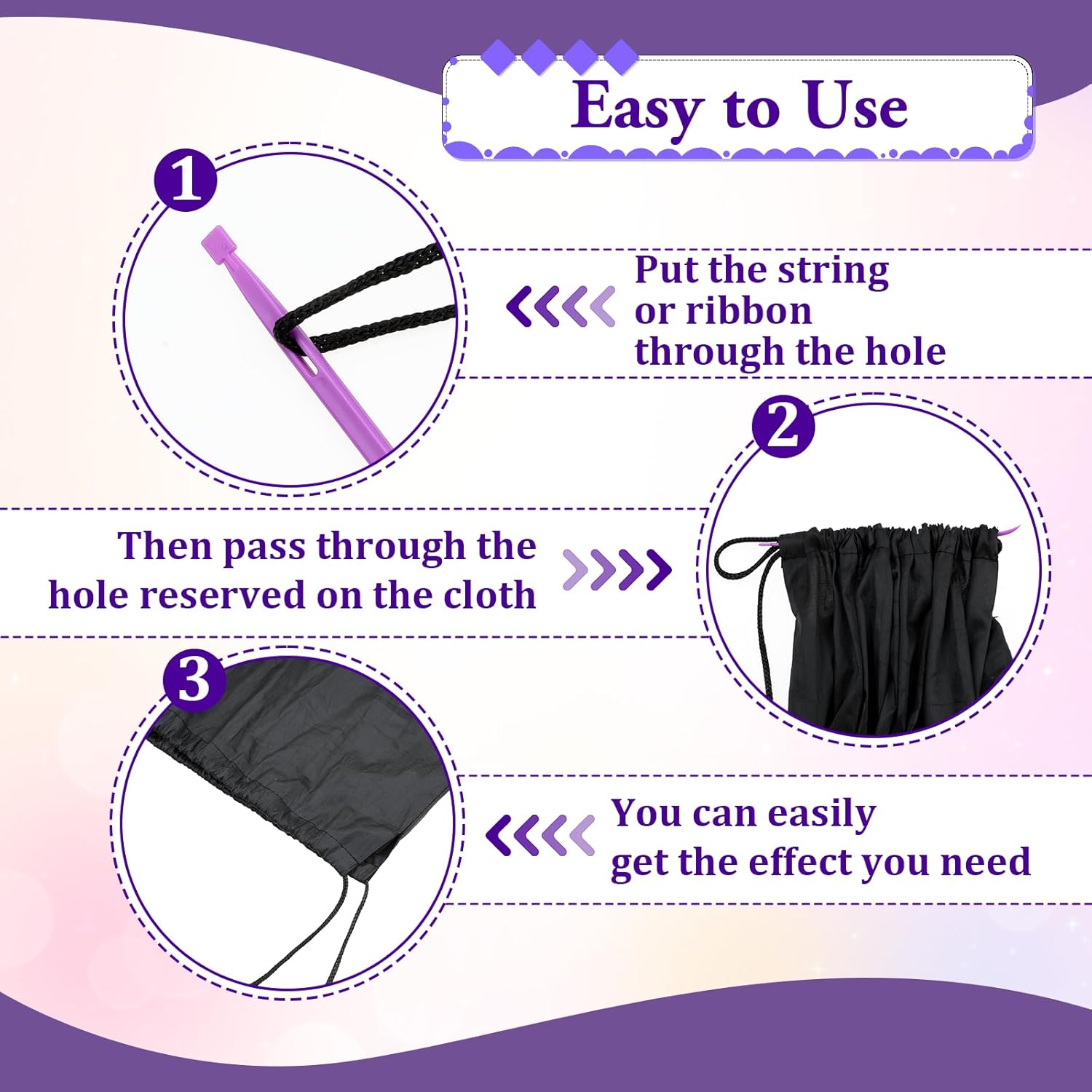 Alternative view of 4 Pcs That Purple Thang,Sewing Notions Sewing Stiletto Tool Multifunctional Sewings Accessories and Supplies for Sewings Craft Projects Use(1Set, 4 Color)