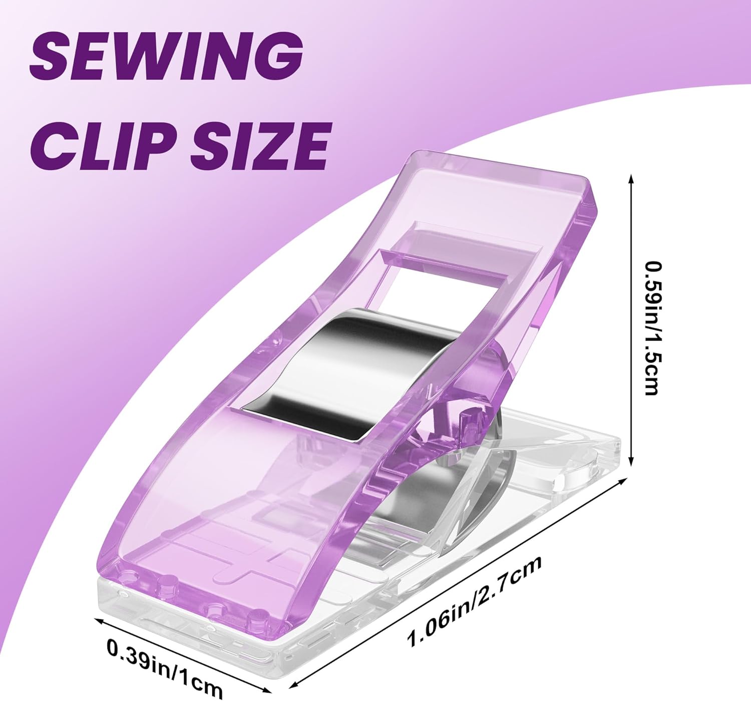 Alternative view of Bofoho 100PCS Sewing Clips with Storage Box u2013 Strong Grip, No Pin Marks, Multi-Colored Quilting Clips for Fabric, Crafts & Sewing Projects