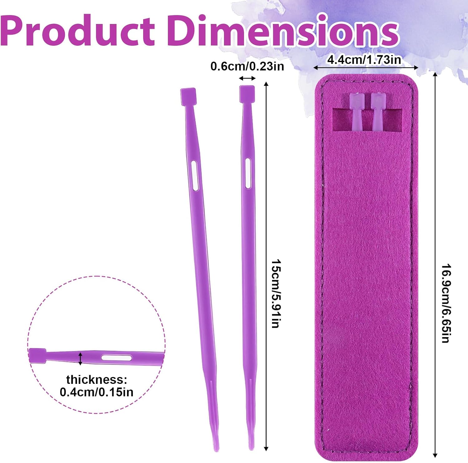 2 PCS That Purple Thang Sewing Tools, Sewing Notions Accessories Multifunctional Sewing Supplies Bodkin Sewing Tool for Sewing Craft Projects Quilting Supplies