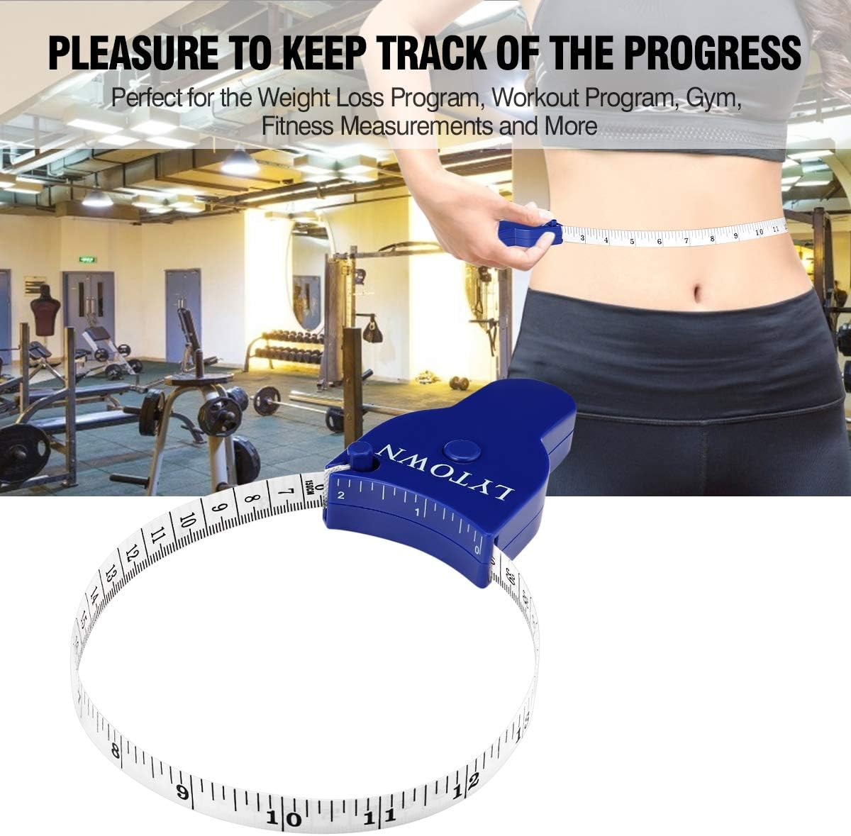 Alternative view of 2PCS Body Measure Tape 60inch (150cm), Automatic Telescopic Tape Measure for Body Measurement & Weight Loss, Accurate Tape Measure for Tailor, Sewing, Fitness, Handcrafts, Clothes