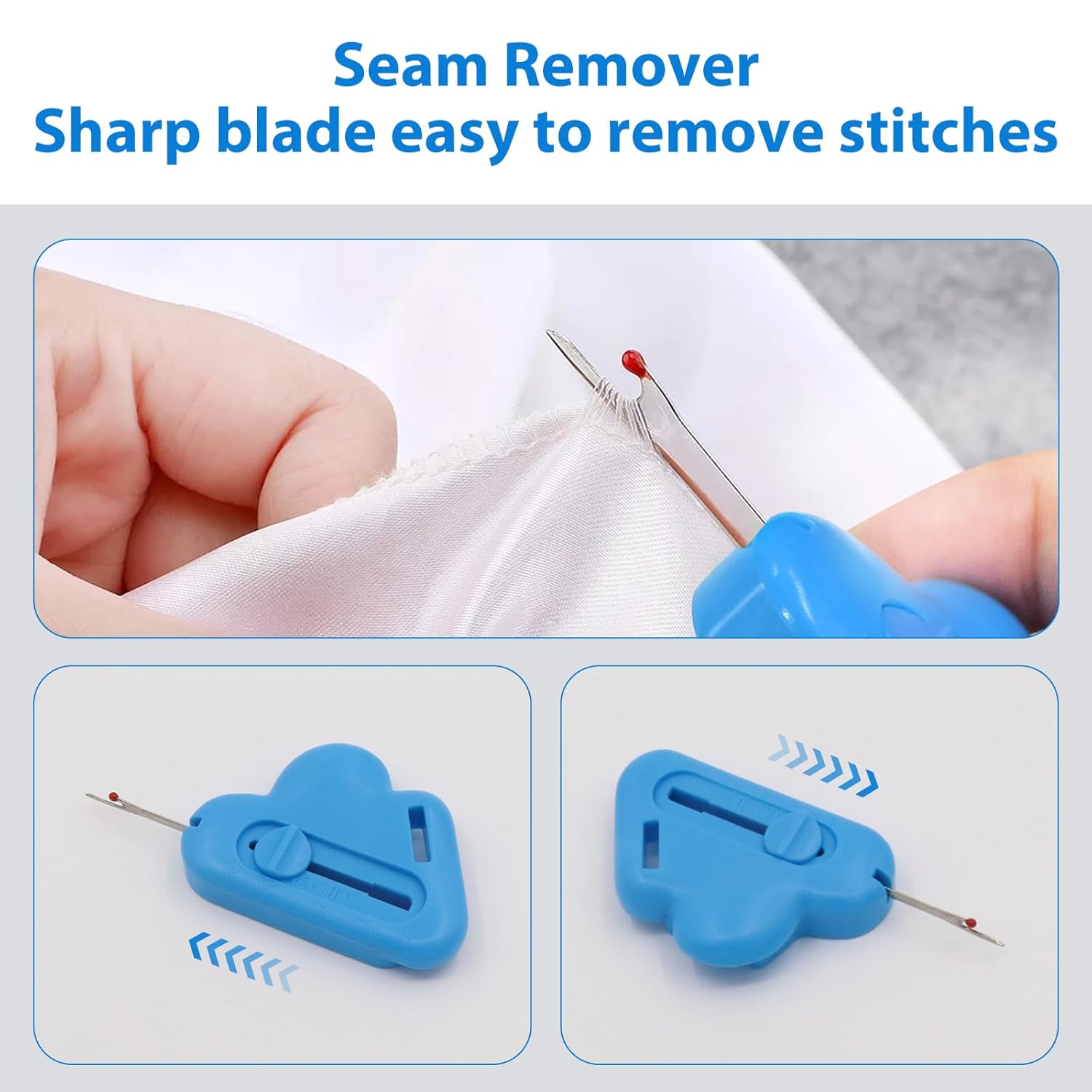 Alternative view of Armilem 3Pcs Magnetic Seam Guide for Sewing Machine with Seam Rippers, Multifunctional Hemmer Guide with Scale, Stitch Remover Tool, Universal Sewing Accessories and Supplie