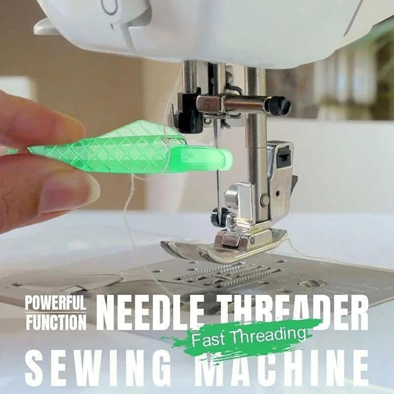 Alternative view of 10 Pcs Fish Mouth Sewing Machine Needle Threader,2024 New Upgraded Automatic Sewing Needle Threader,Simple Needle Threader Tool,Quick Sewing Machine Cycle Simple Needle Threader Tool (Green)