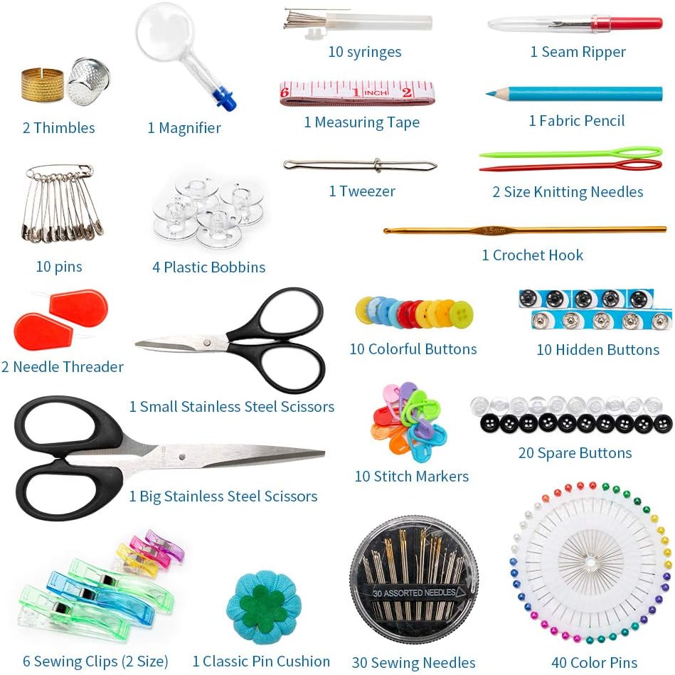 Forypretty Sewing Kit for Adults, 239 PCS Needle and Thread Kit for Sewing with Tailor Scissors & Accessories, 41 XL Thread Spools, Travel Sewing Kit for Beginners,2026 Christmas Gifts for Mom Grandma