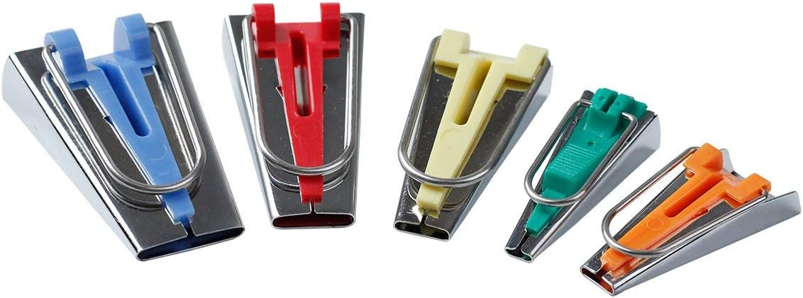 Alternative view of YICBOR Fabric Bias Tape Maker Tool, 5in1, Sewing Quilting, 6mm 9mm 12mm 18mm 25mm, Multicolour, Tape Maker Tool Set