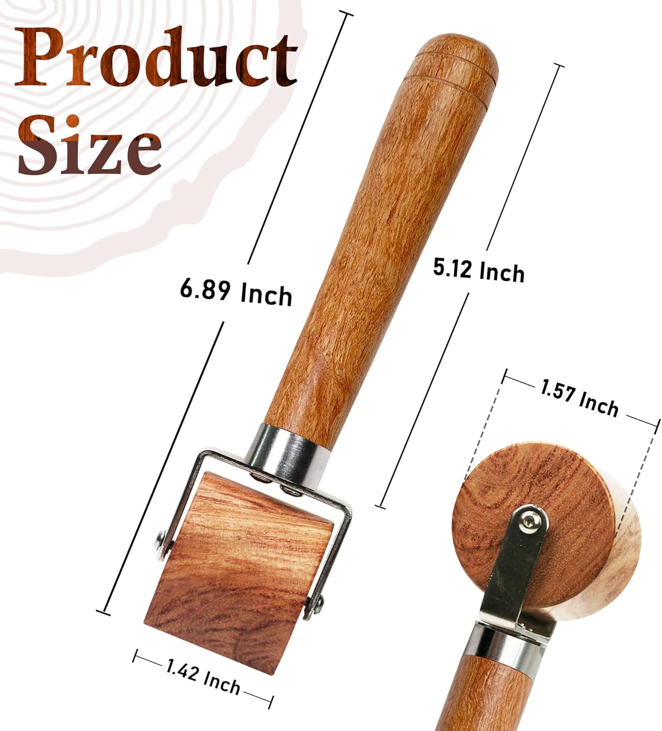 Savina Quilting Seam Roller, Wooden Pressing Roller, Easy to Grip Handle Tools for Quilting, Sewing, Wallpaper, Home Decoration.