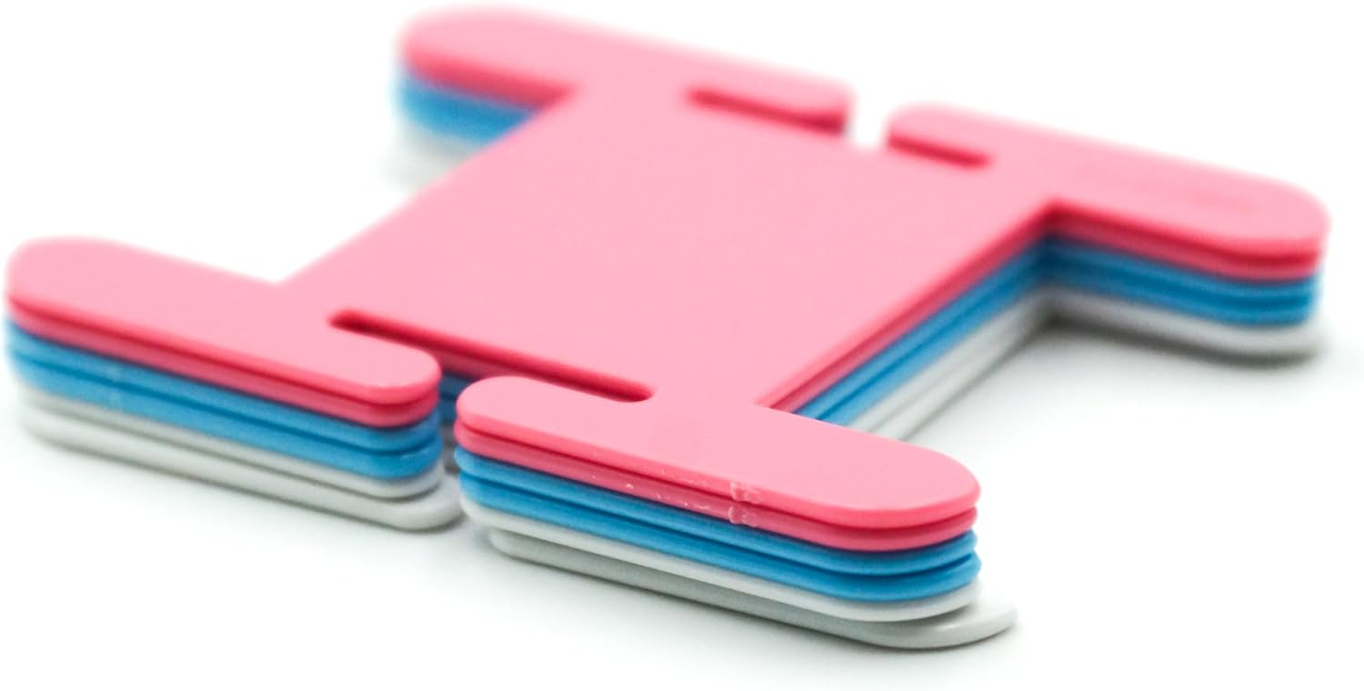 Clover Bobbin Set, 6-Piece, Red, 5" Height x 2.6" Length x 0.4" Width