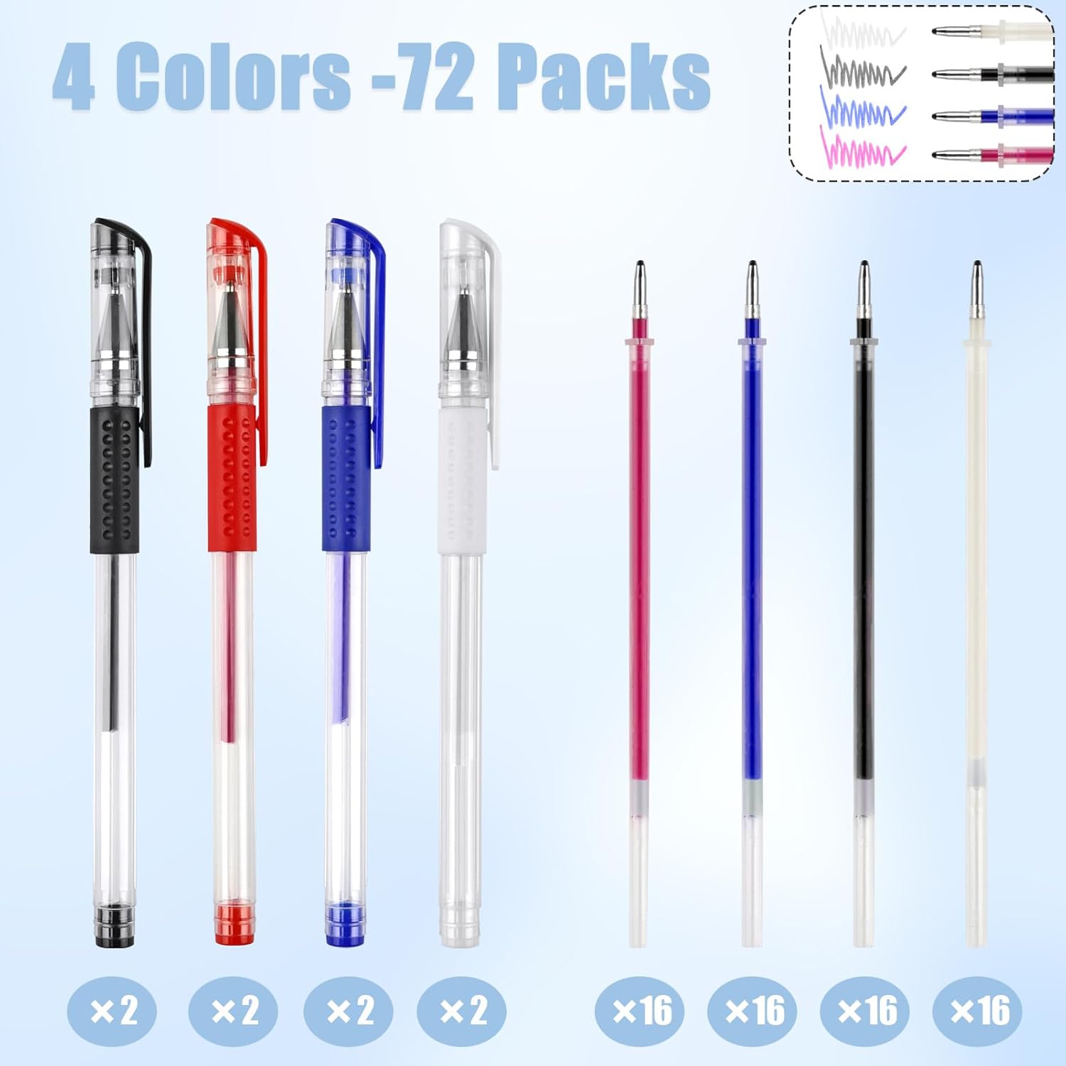 Alternative view of COIDEA 8 Pcs Heat Erasable Pens for Fabric with 64 Refills, Fabric Marking Pens for Sewing, Quilting, Embroidery, Dressmaking, Tailors Sewing Chalk Pencils