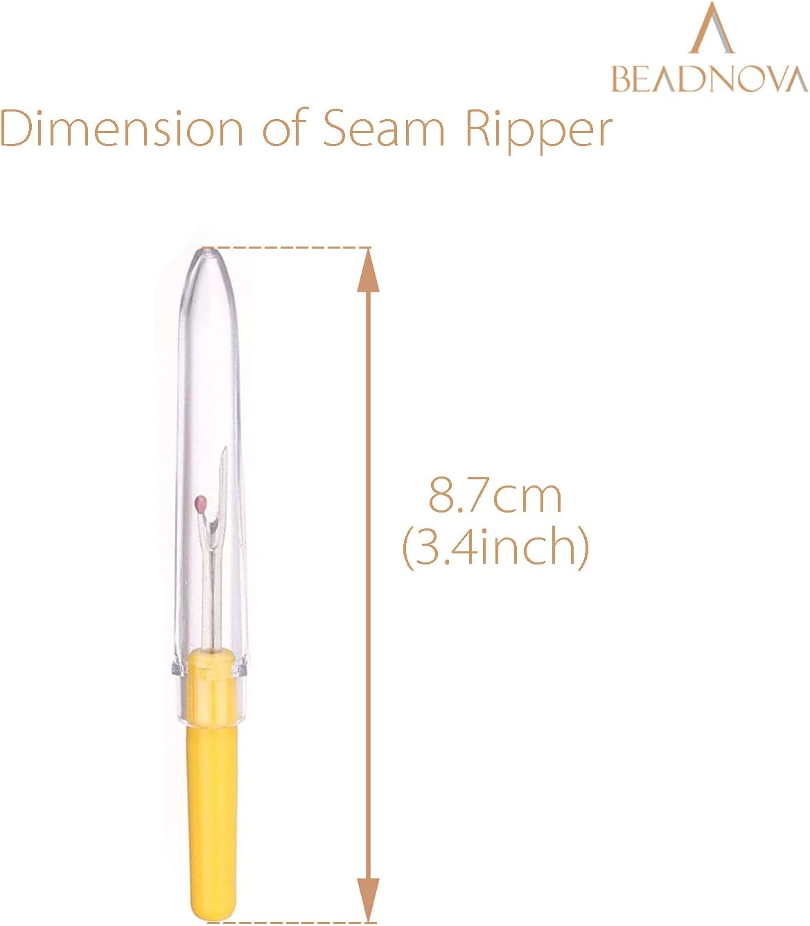 BEADNOVA Seam Ripper 4pcs Stitch Eraser Thread Cutter Small Clothes Tag Remover Seam Rippers for Sewing Crafting Thread Removing (4 Colors)