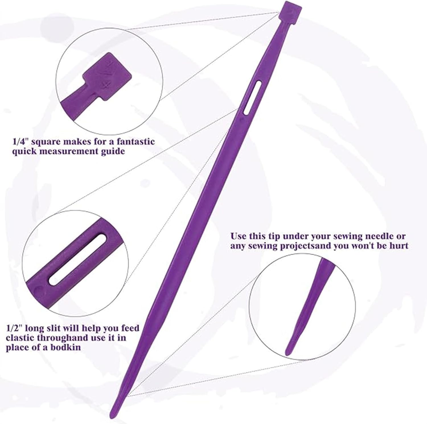 Fbshicung 12 Pcs Household Thang Sewing Tools Accessories - Multicolor Multifunctional Rubber Band Threading Tool for Sewing Craft Projec (12pcs Mixed Color)