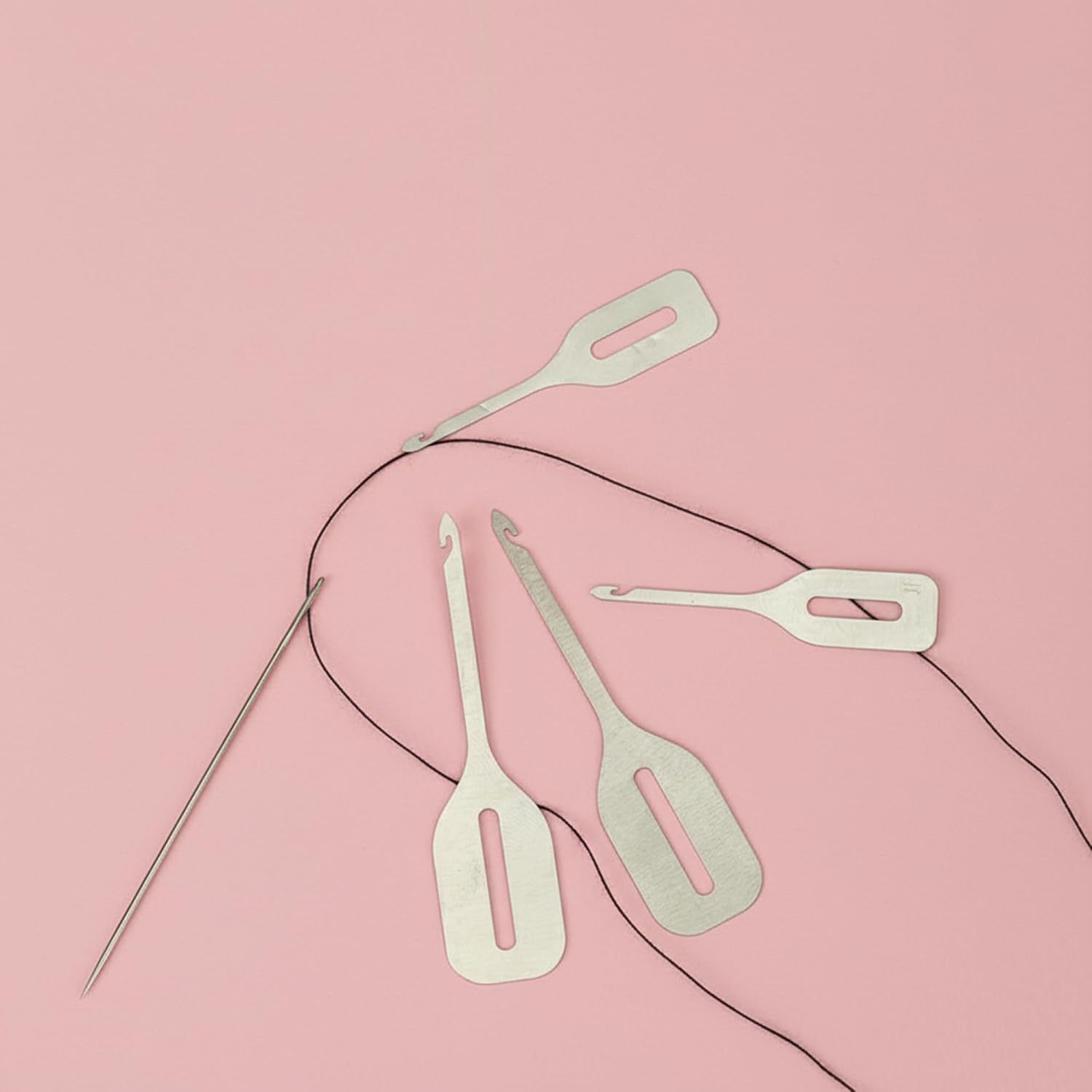 Alternative view of 20 Pieces Serger Seam Hook Thread Puller Set – 6cm Stainless Steel Tail Thread Tucking Tools for Overlock & Sewing Machines, Mini Thread Grabber for Sewing Kits