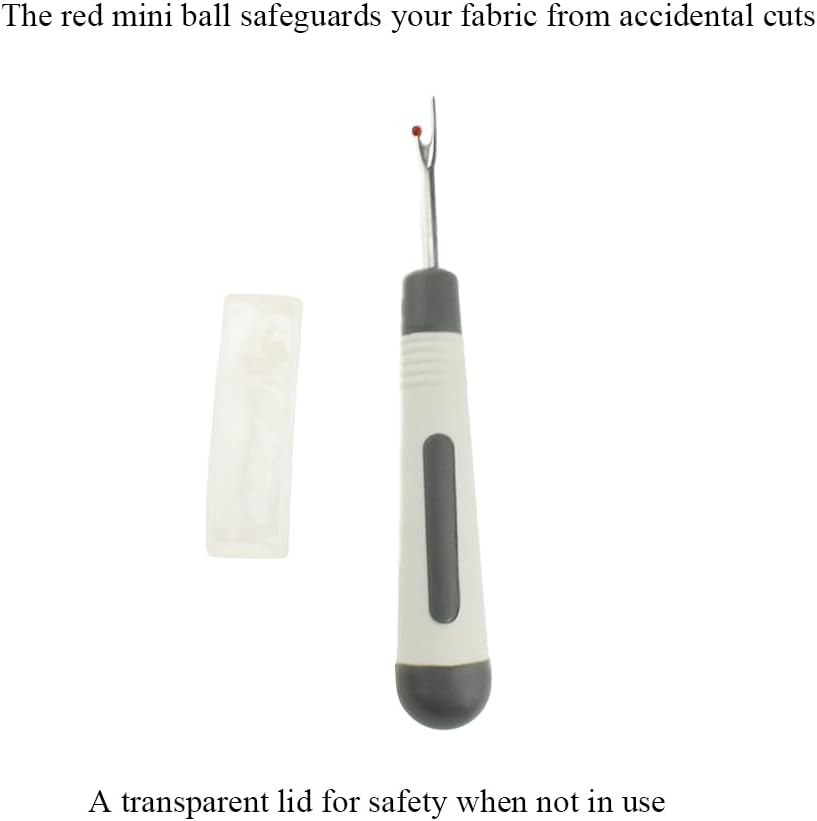 HAHIYO 5Inches 1PCs Grey Seam Ripper Ergonomic Grip Thread Stitch Remover Tool Sewing Stitch Cutter Thread Ripper Unpicker Sewing Accessory&Supply for Crafting Notions Quilting Sewing Hem