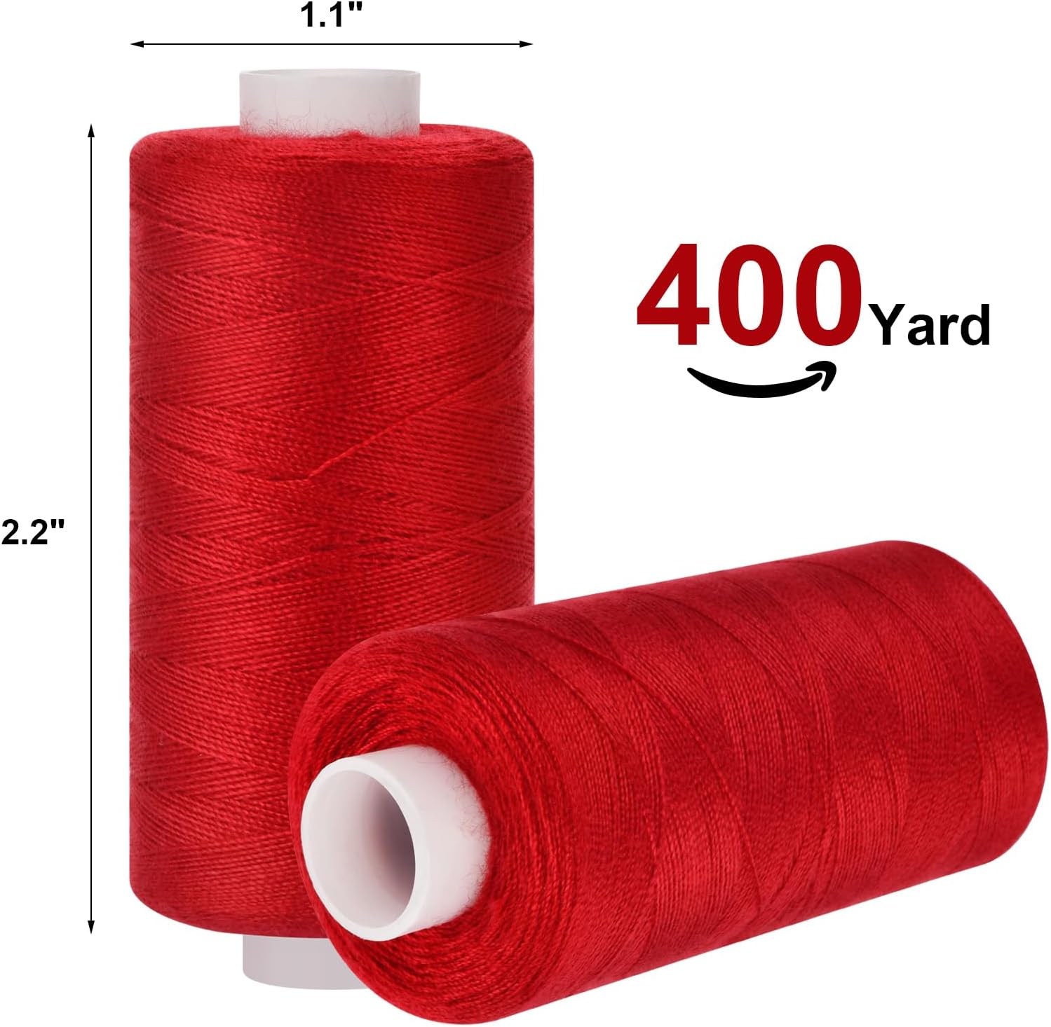 Alternative view of Eoehro 72pcs Sewing Thread Kit, 36 Colors, 400 Yards per Spool Polyester Thread, Prewound Bobbins, Sewing Machine Threads