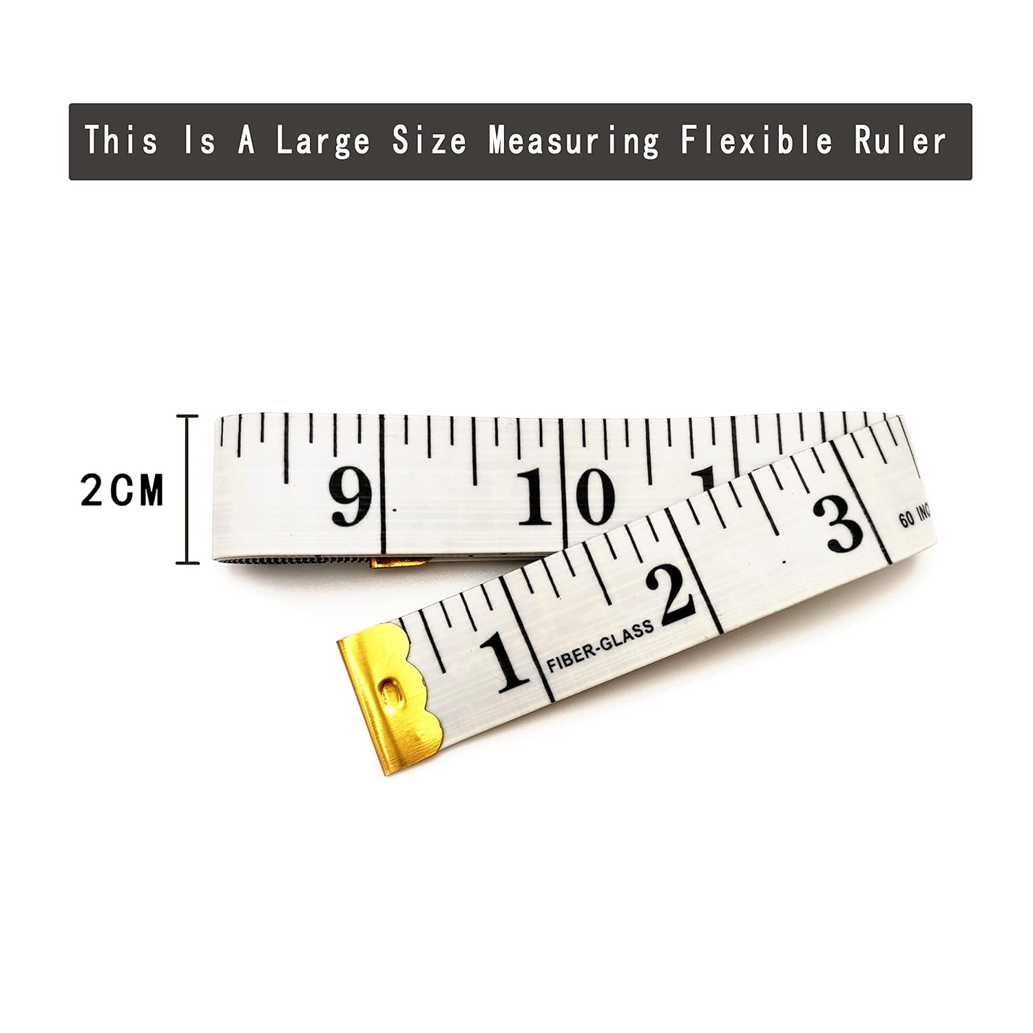 3 Pack Soft Measuring Tape for Body ,Double Scale Fabric Craft Tape Measure Sewing Tailor Cloth Flexible Ruler for Weight Loss 60 inch/150cm,White