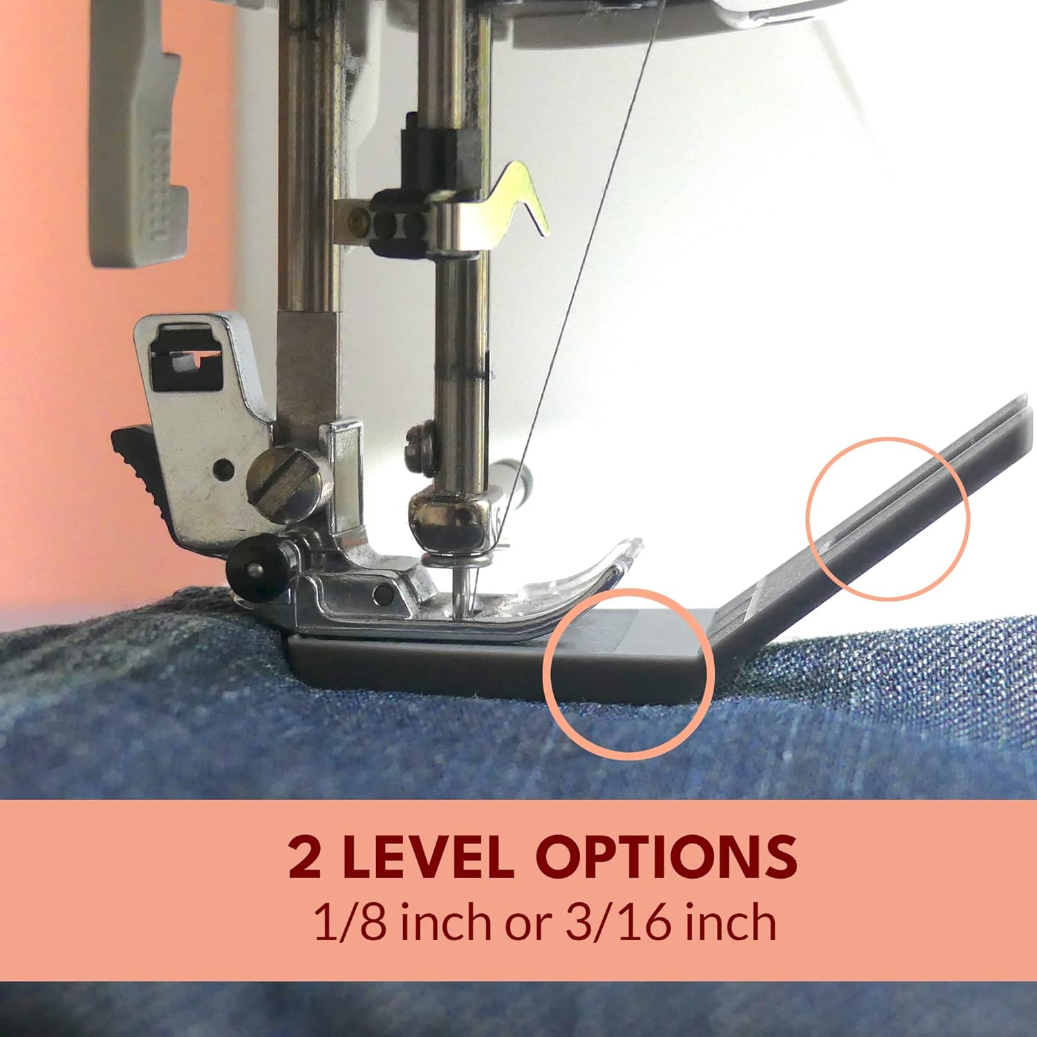 Alternative view of Madam Sew Bulky Seam Jumper – Hump Jumping Button Sewing Tool and Flush Plate Presser Foot for Chunky Denim and Hemlines – Compatible with Husqvarna Viking, Brother, Singer, Janome and Pfaff