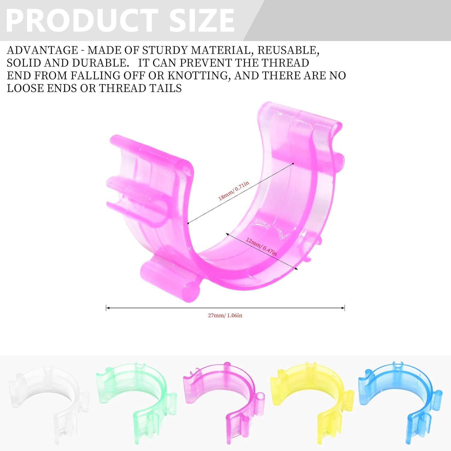 85 Pcs Sewing Bobbin Clips Bobbin Holder Clips Colorful Bobbin Holder Clamps Thread Clips Sewing Tool Accessory Prevent Thread Tails for Thread Spool Organizing, 5 Colors