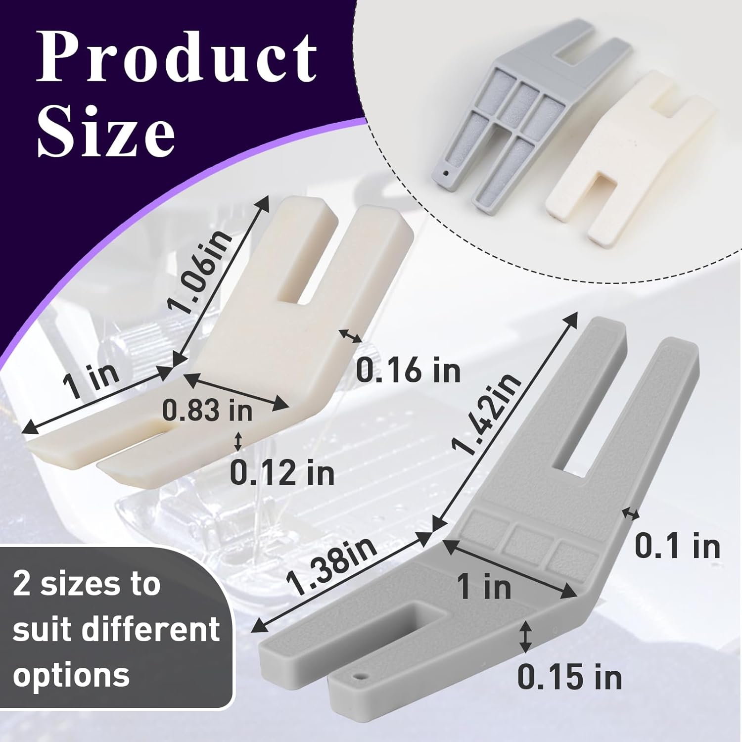 6PCS Hump Jumper Sewing Tool, Seam Jumper Sewing Tool for Hemlines on Sweatwers, Denim, Seam Jumper Fit All Husqvarna Viking Brother Singer Janome Sewing Machines