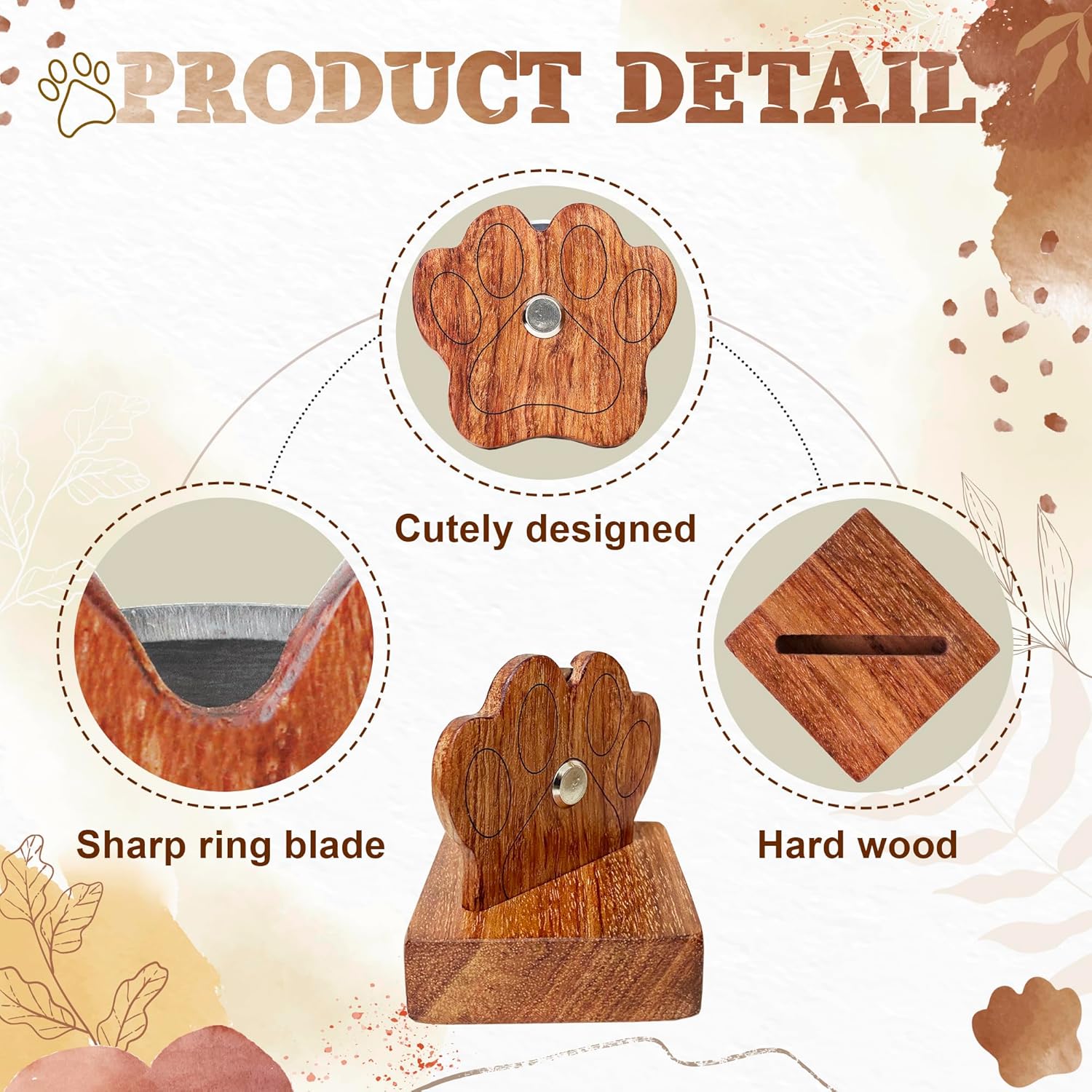 Alternative view of Savina Thread Cutter for Sewing, Table Top Yarn Cutter with Stand Blade Saver. Ideal for Quilting Projects, Wooden Sewing Tools DIY Craft. (1Pcs)