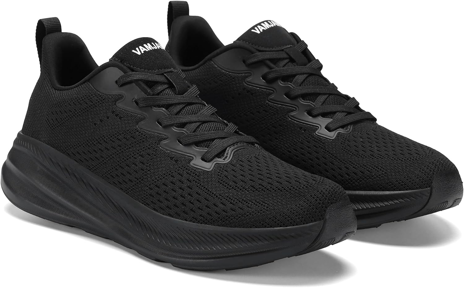 VAMJAM Men's Wide Running Shoes with Wide Toe Box Slip On Cushioned Breathable Athletic Tennis Sneakers Comfortable Lightweight Casual Walking Shoes