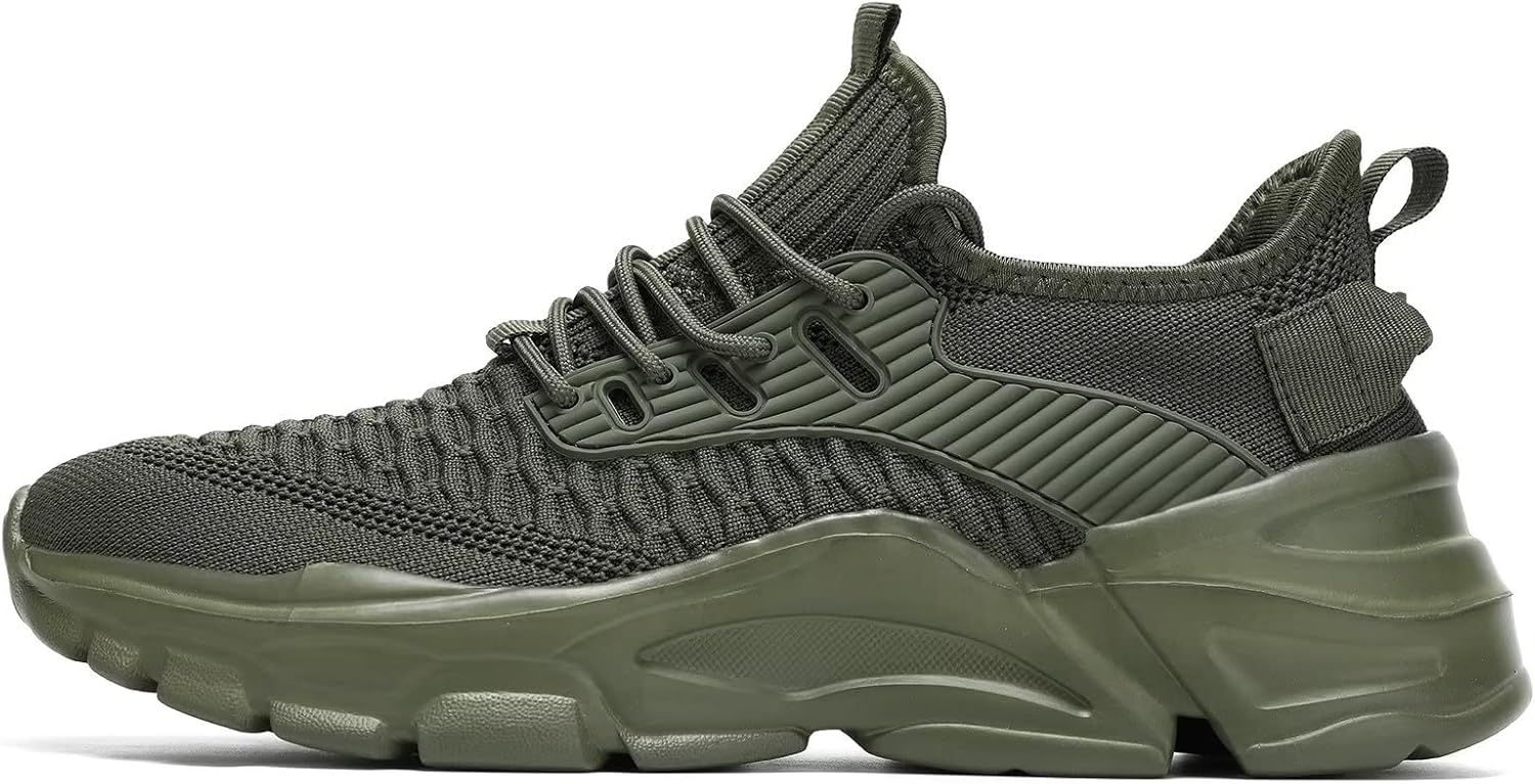 Alternative view of Srenket Men's Running Shoes, Non Slip, Breathable, Lightweight Fashion Sneakers, Slip Resistant Athletic Sports Walking Gym Work Shoes