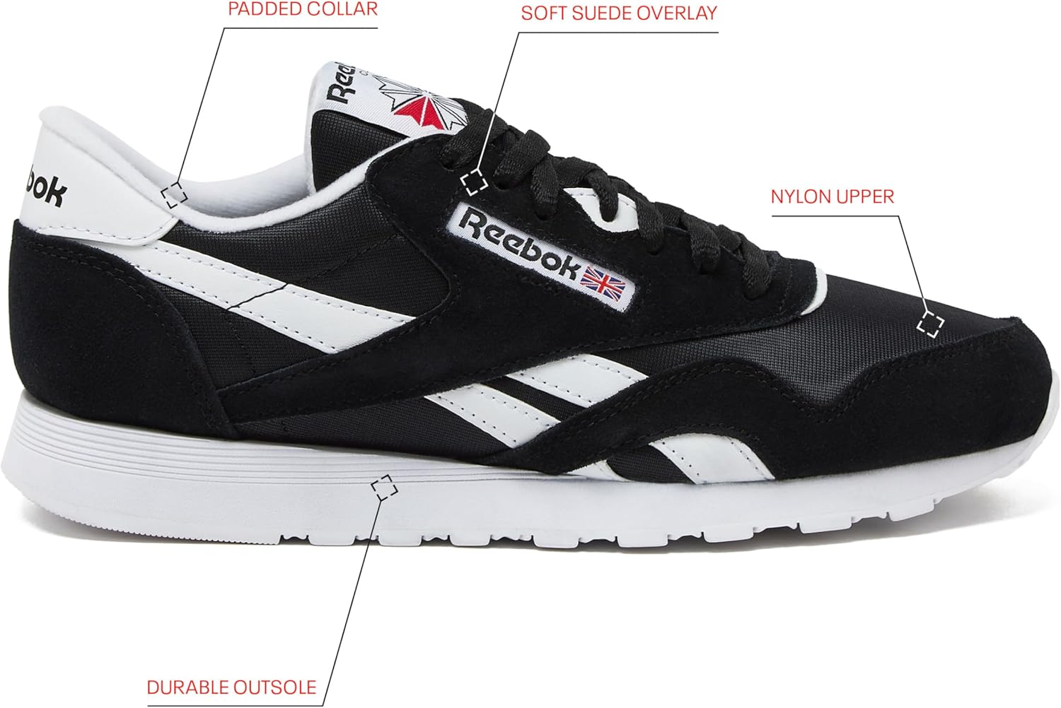 Reebok Classic Nylon Mens Sneakers Tennis Shoes