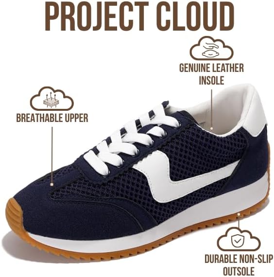 Alternative view of Project Cloud Fashion Sneakers for Women 2026 u2013 Lightweight Lace-Up Shoes for Women with Memory Foam Insoles u2013 Trendy Womens Shoes u2013 Non-Slip, Comfortable Womens Sneakers (Madison)