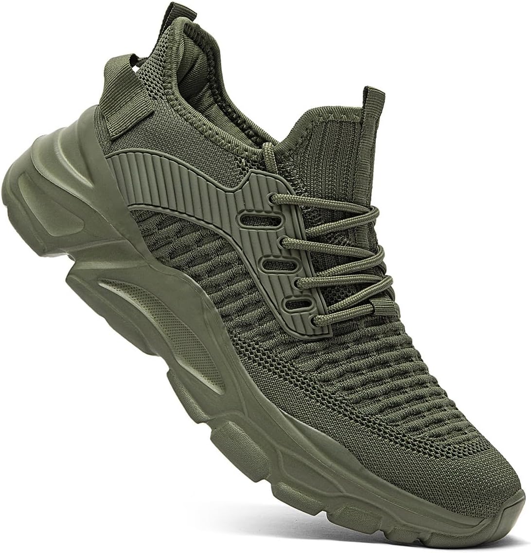 Alternative view of Men's Slip on Walking Shoes Tennis Running Sneakers Lightweight Breathable Casual Soft Sole Comfort Work Gym Trainers