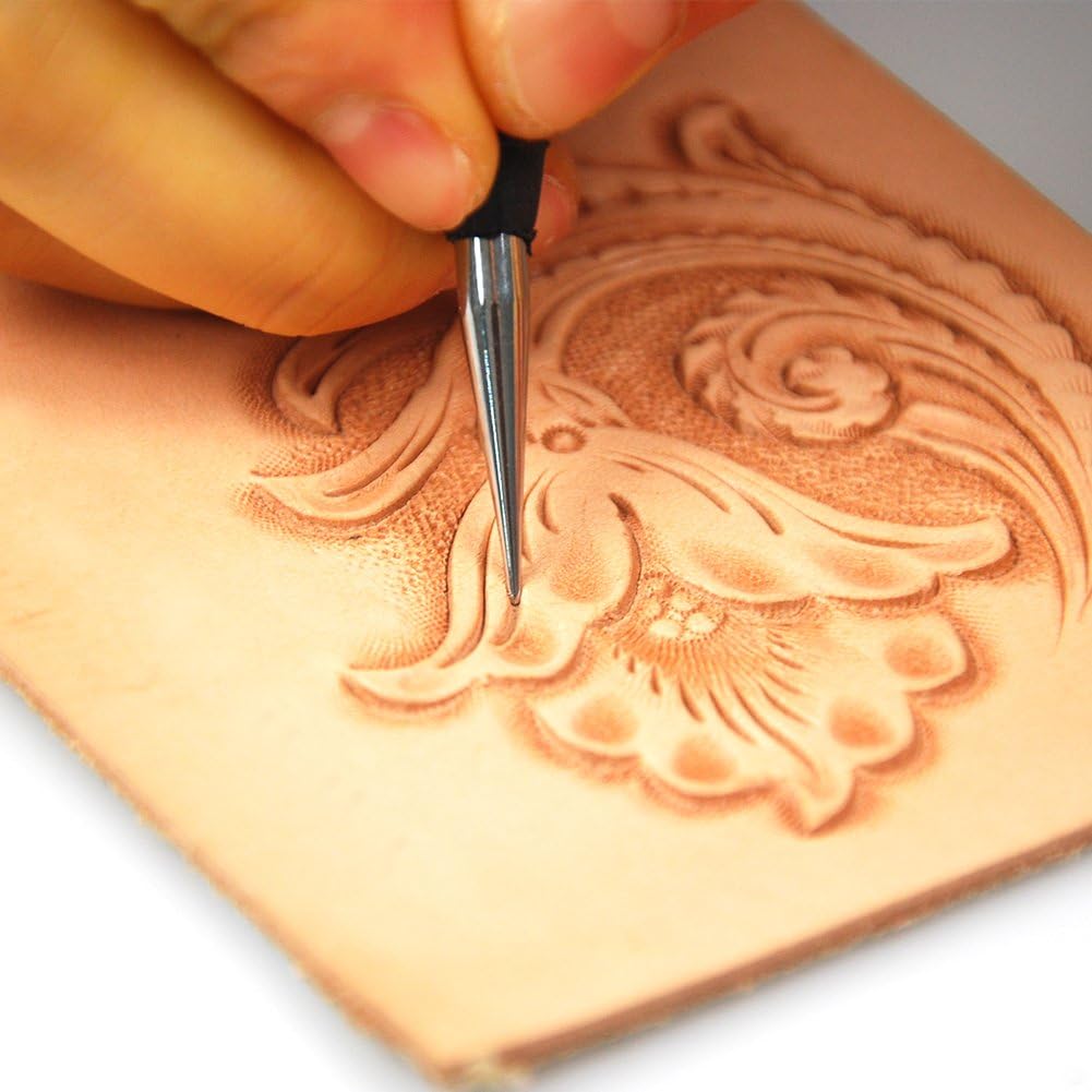 OWDEN 3Pcs. Leathercraft Modeling Tools,(3Pcs Sizes:S,M,L) Leather Carving Modeling Tools kit.