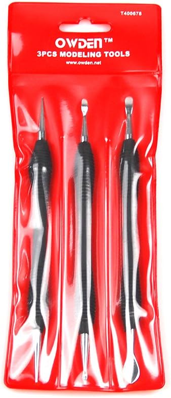 OWDEN 3Pcs. Leathercraft Modeling Tools,(3Pcs Sizes:S,M,L) Leather Carving Modeling Tools kit. - Image 4