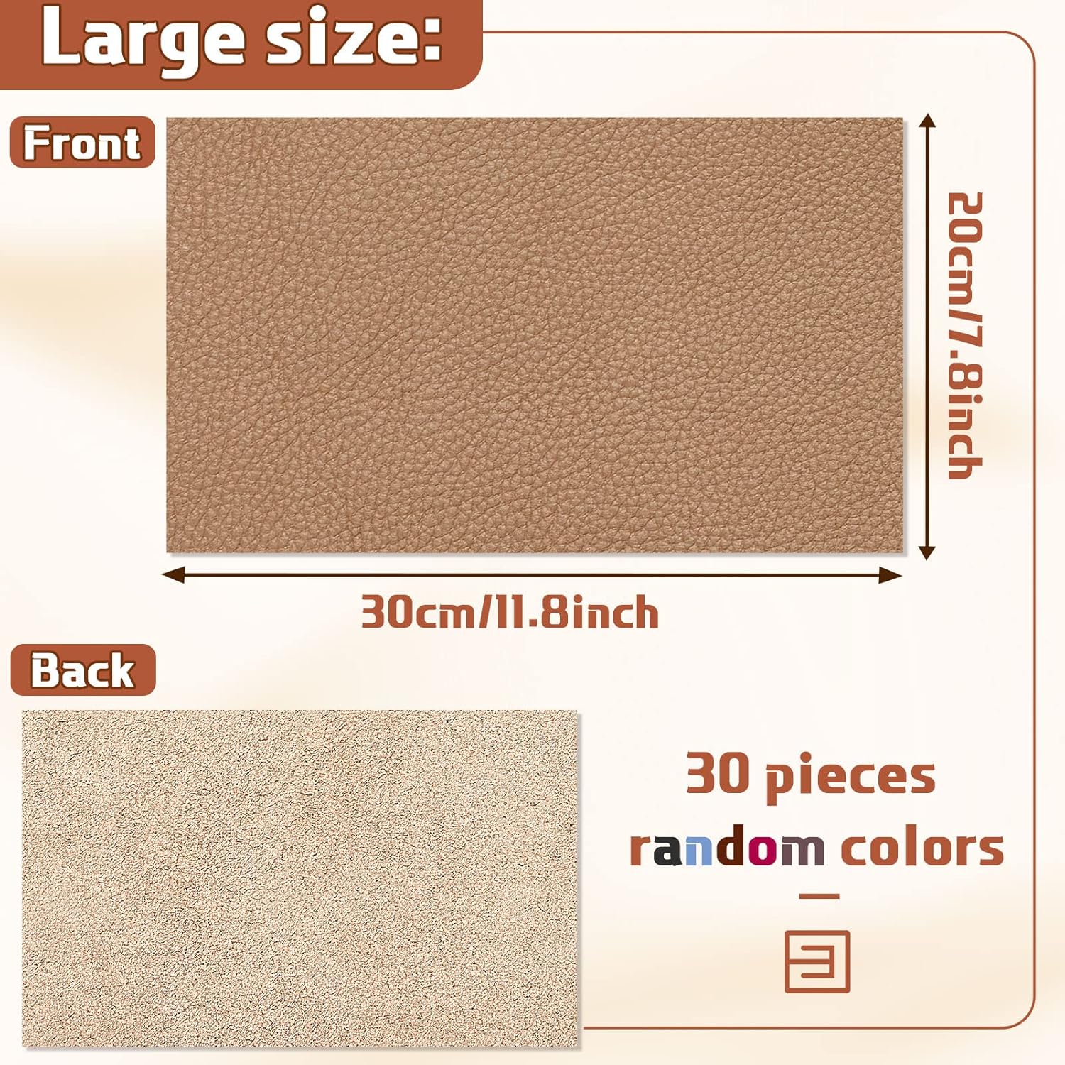 Amylove 30 Pcs Genuine Leather Scraps for Craft 12 x 7.8 Inch Tooling Leather Sheets Material 5lb(Multicolor)