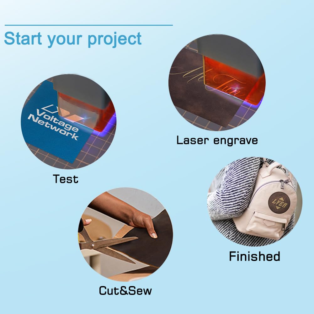 1pc 12" X 24"inch,Thick is 0.9MM Laserable Leatherette Sheet Patch with Adhesive,Custom Laser Engraving,UV Printing,Emboss,Deboss, Craft Supplies and Materials (Rustic/Silver) - Image 3