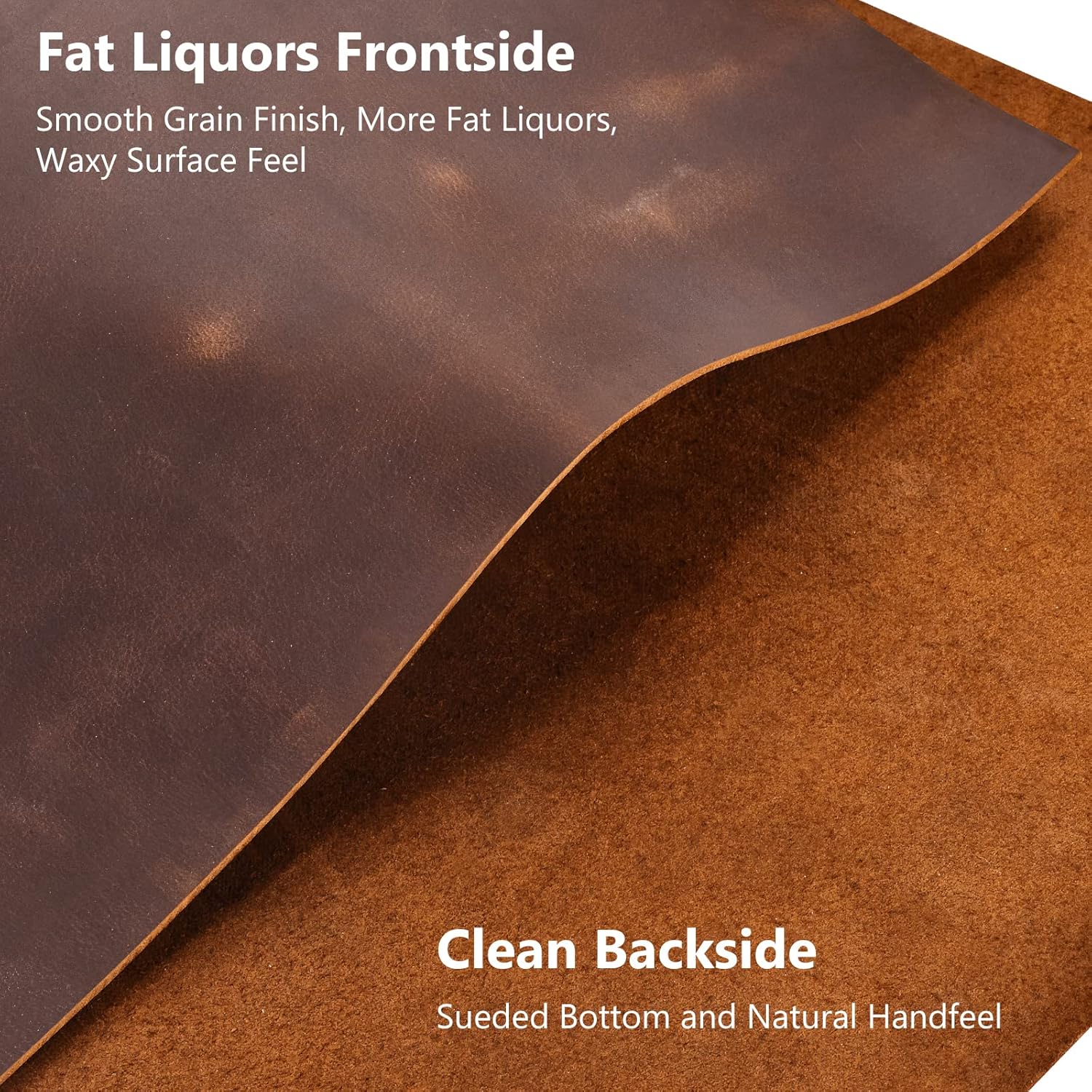 Genuine Leather Tooling Sheets 1.8-2.0MM Thick Genuine Top Full Grain Oil Tan Crazy Horse Cowhide Leather Sheets for Crafts Tooling Sewing Wallet Earring Hobby (Dark Brown, 8"x12") - Image 3