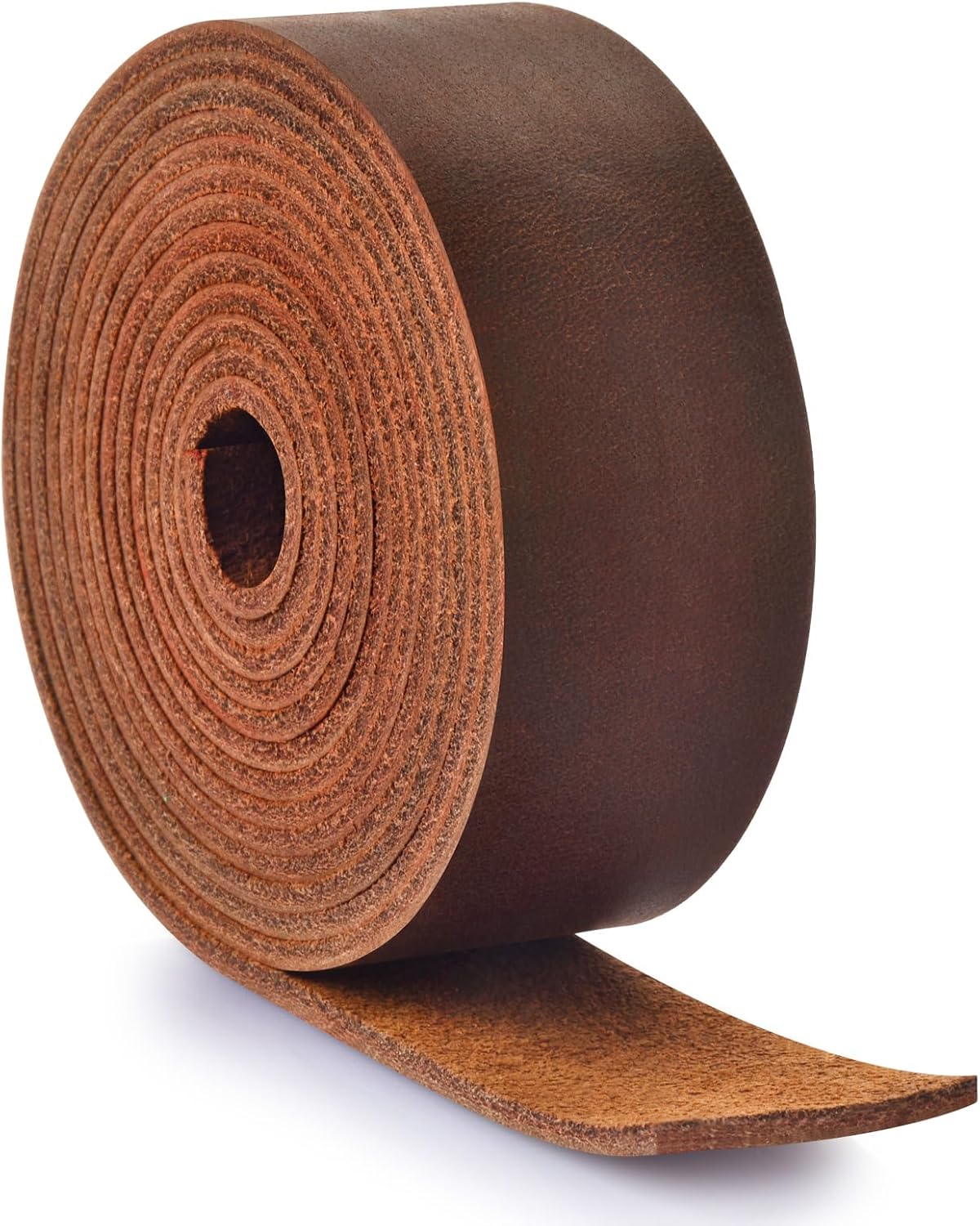 Leather Strap 1 Inches Wide Flat Leather Straps for Crafts, Full Grain Oil Tan Leather Strips for Crafts, Tooling, Belt, Garden Tools (2mm Thick 72 Inches Long Dark Brown)