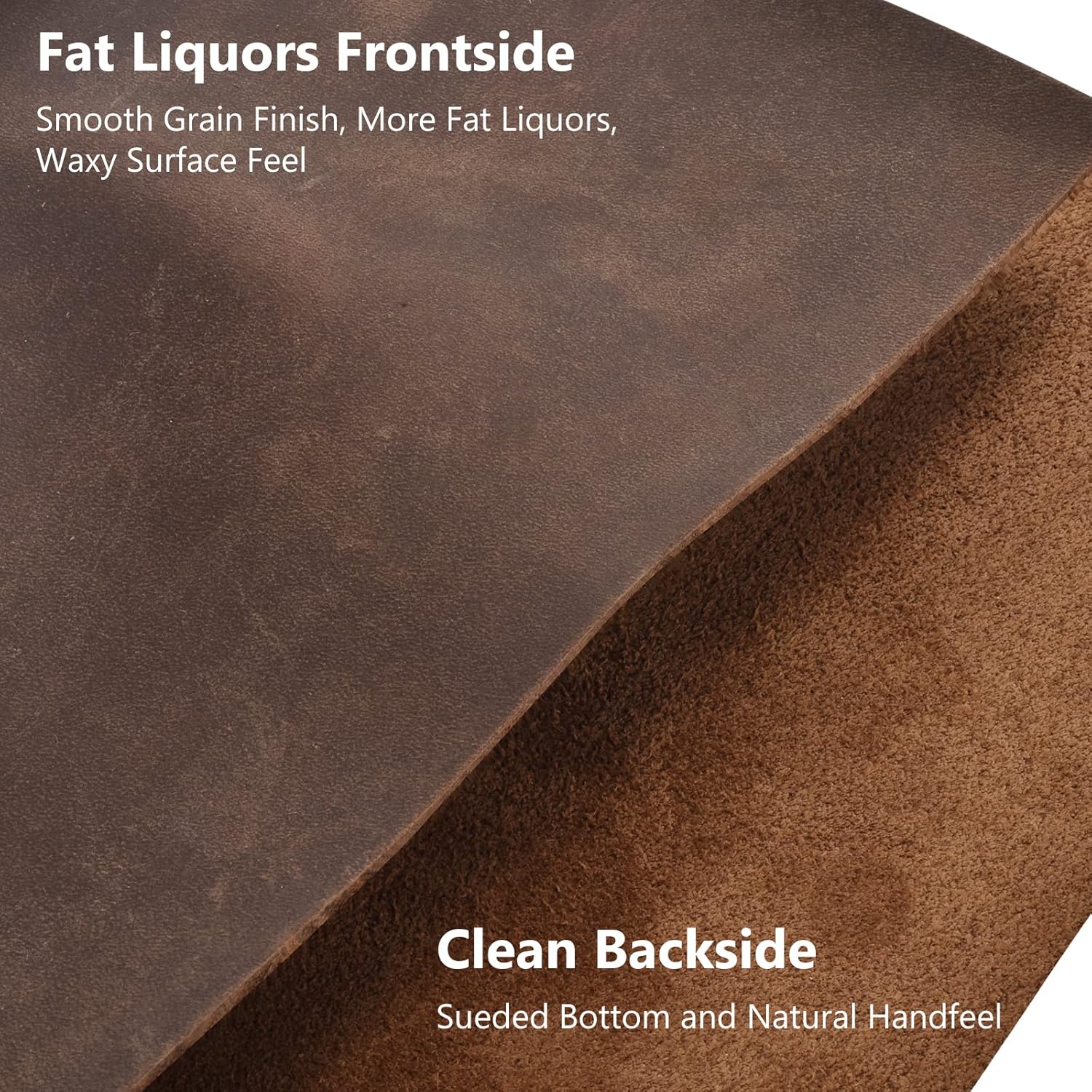 Alternative view of Genuine Leather Tooling Sheets 1.8-2.0MM Thick Full Grain Oil Tan Crazy Horse Cowhide Leather Sheets for Crafts Tooling Sewing Wallet Earring Hobby (Brown, 8"x12")