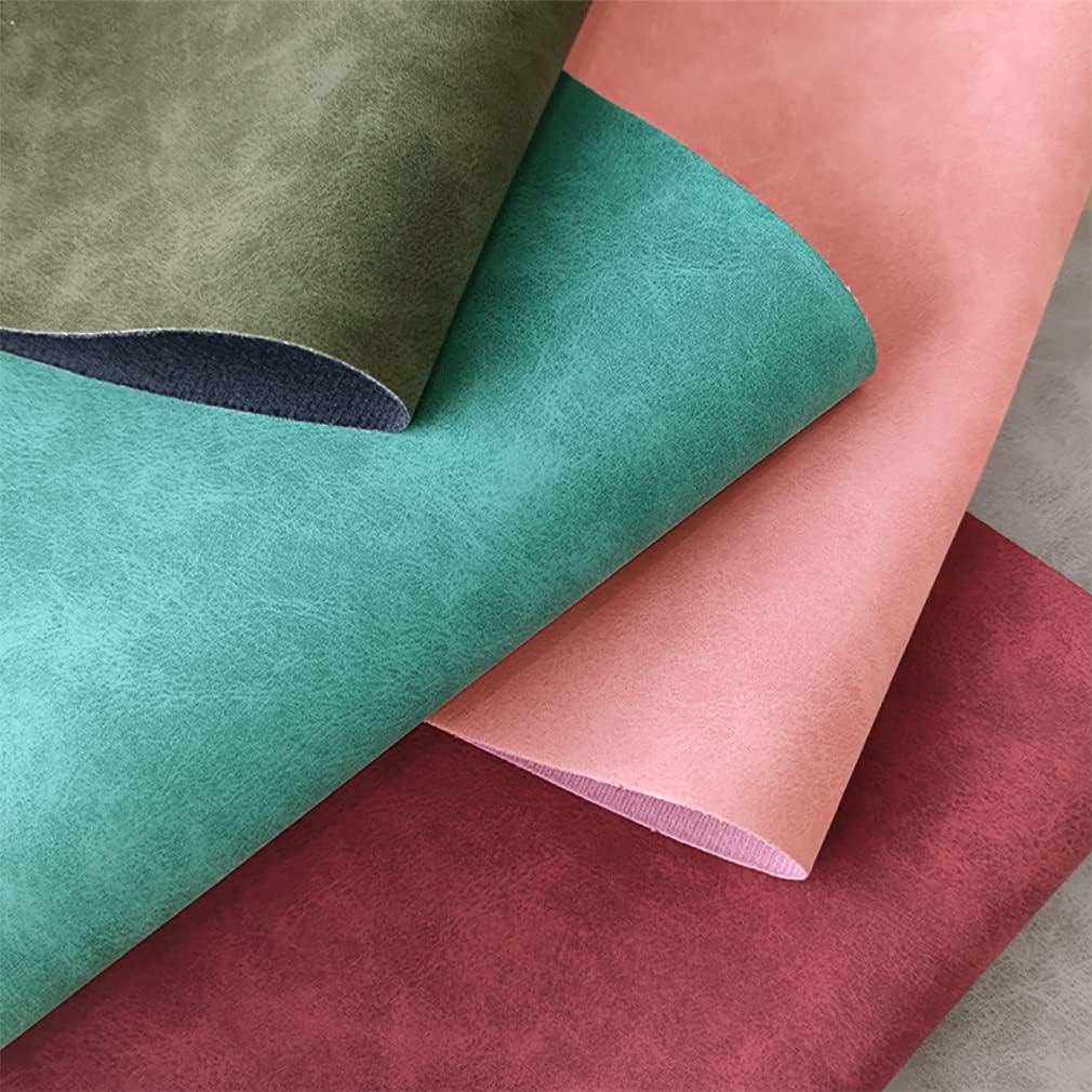 8 Pcs Colored Faux Suede PU Leather Fabric, Soft Smooth Synthetic Crafts Leather Fabric for Handicraft DIY Projects (21cmx30cm) - Image 3