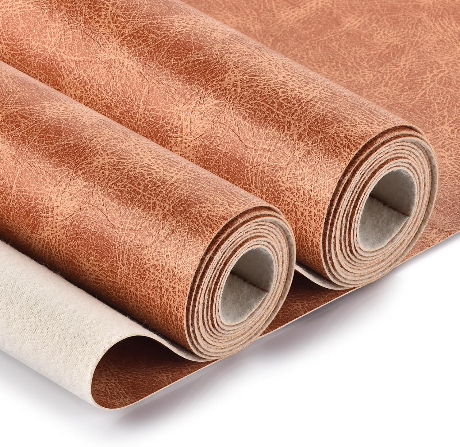 Faux Leather Fabric, Soft Synthetic PU Fabric Material, Thick Durable Synthetic Repholstery Leather Vinyl, Soft Touch Distressed DIY Crafts, Upholstery - Individual 1 Yards Cut 36" x 54"- Black - Image 7