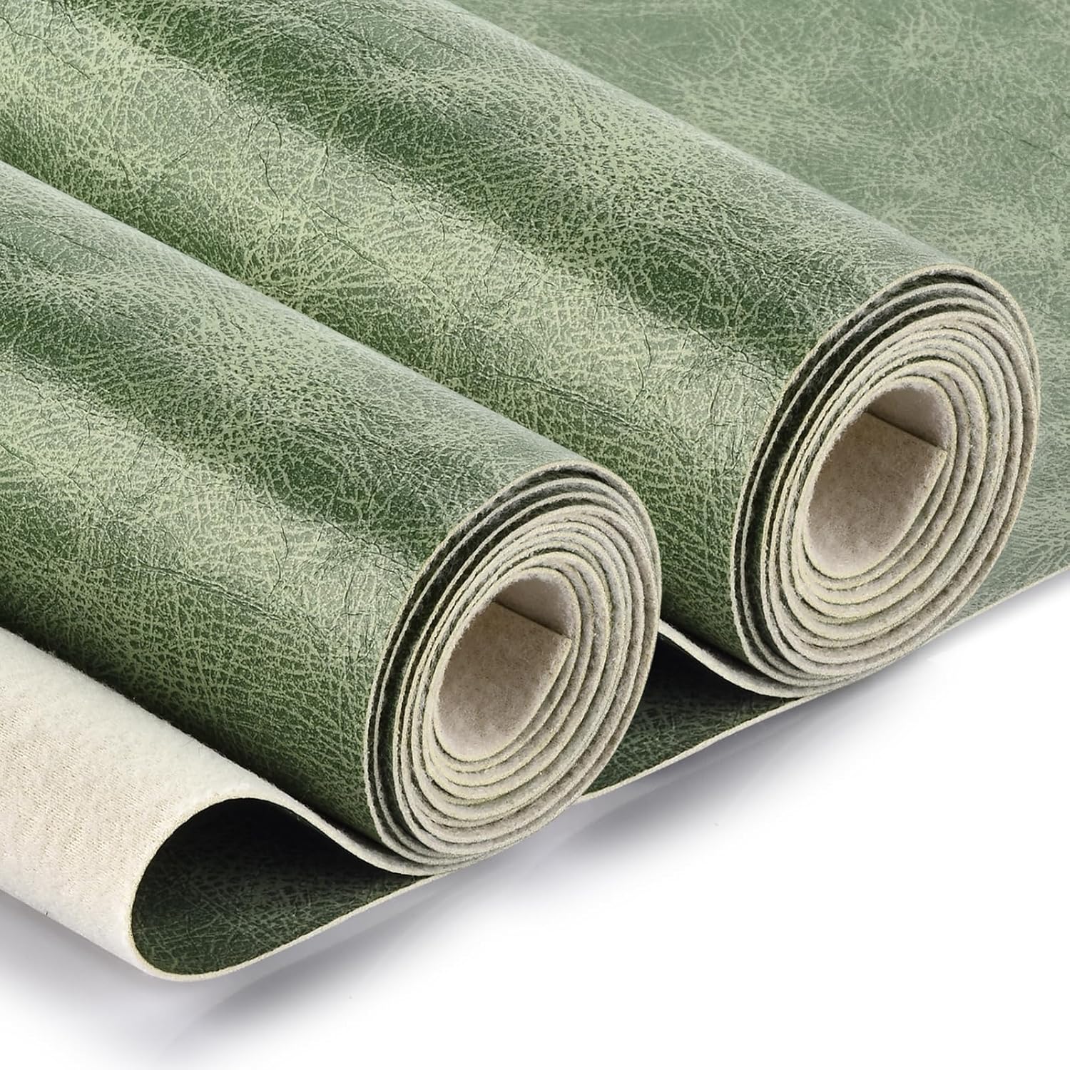 Faux Leather Fabric, Soft Synthetic PU Fabric Material, Thick Durable Synthetic Repholstery Leather Vinyl, Soft Touch Distressed DIY Crafts, Upholstery - Individual 1 Yards Cut 36" x 54"- Black - Image 9