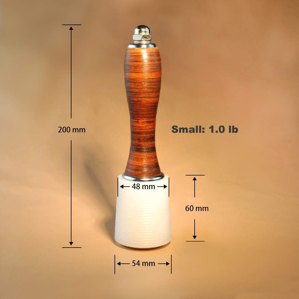 Alternative view of OWDEN Professional leather carving hammer,leathercraft mallet,maul,High quality nylon head with leather grip handle,Leather tools for handmade diy leathercraft(Sizes:large or small) (1.0 LB)