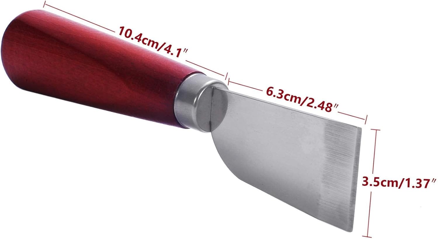 DUJISO Leather Working Knife with Wooden Handle - DIY Leathercraft Cutting