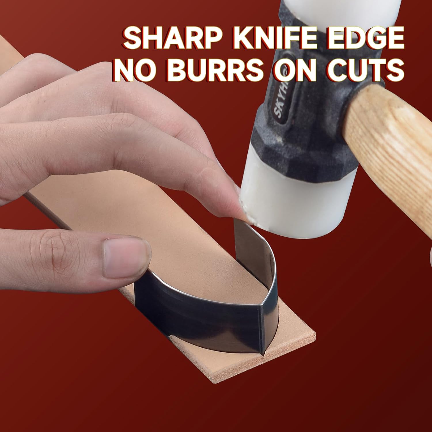 18Pcs Professional Leather Punch Set,six size-15MM, 20MM, 25MM, 30MM, 35MM, 38M,Alloy Steel Embossing Tools for DIY Crafting & Leatherworking,Ideal for Beginners & Experts - Image 6