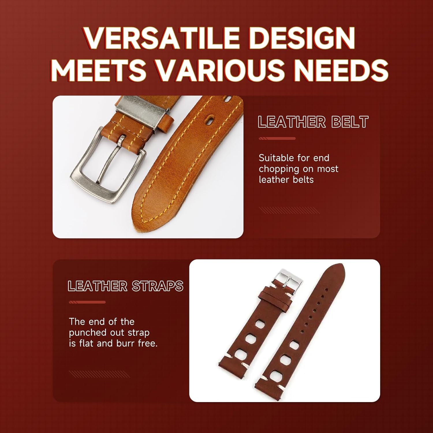 18Pcs Professional Leather Punch Set,six size-15MM, 20MM, 25MM, 30MM, 35MM, 38M,Alloy Steel Embossing Tools for DIY Crafting & Leatherworking,Ideal for Beginners & Experts - Image 8