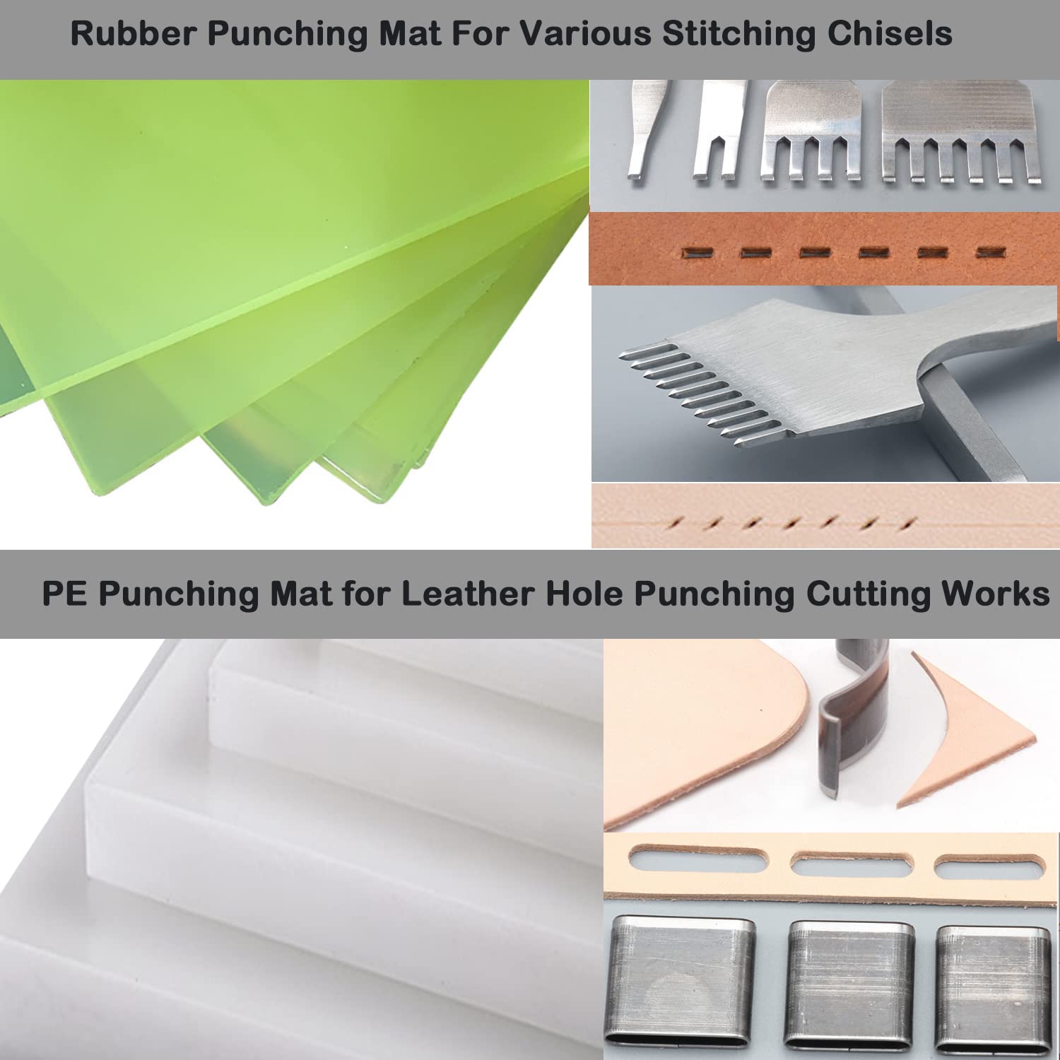 Alternative view of 3 Leather Punch Pads Punching Mats and Sound Absorbing Pad 3 Pack Set (Middle Version)