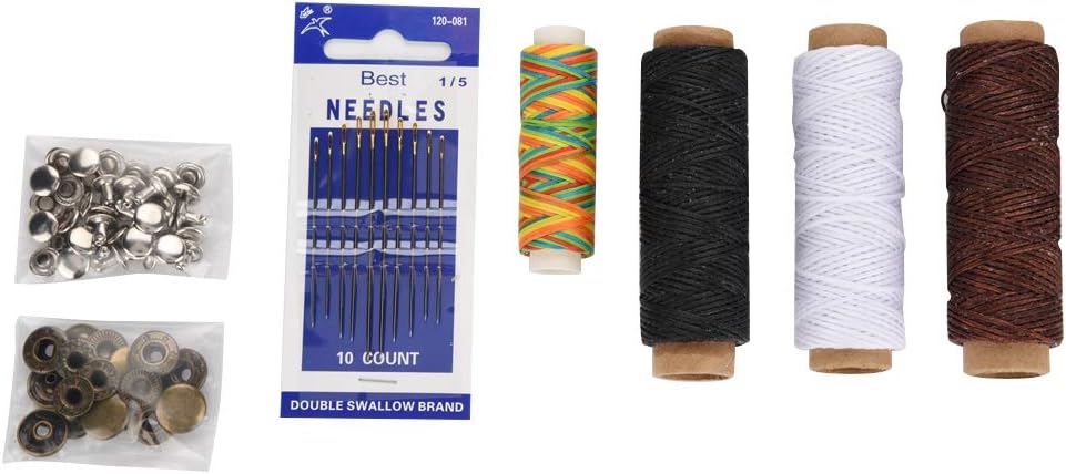 Alternative view of 42 Pieces Leather Craft Tool Set,Hand Sewing Stitching,Saddle Making,Stamping Set,Rough Edges Trimmer,Professional Leather Tools for Artwork or DIY Leather Craft Project Tool Kit