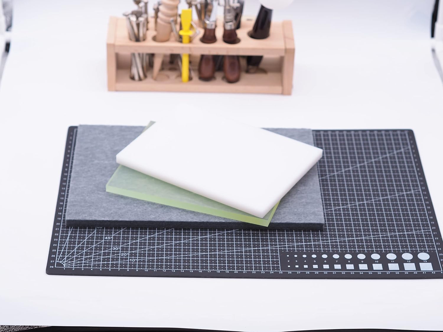 3 Leather Punch Pads Punching Mats and Sound Absorbing Pad 3 Pack Set (Middle Version) - Image 6