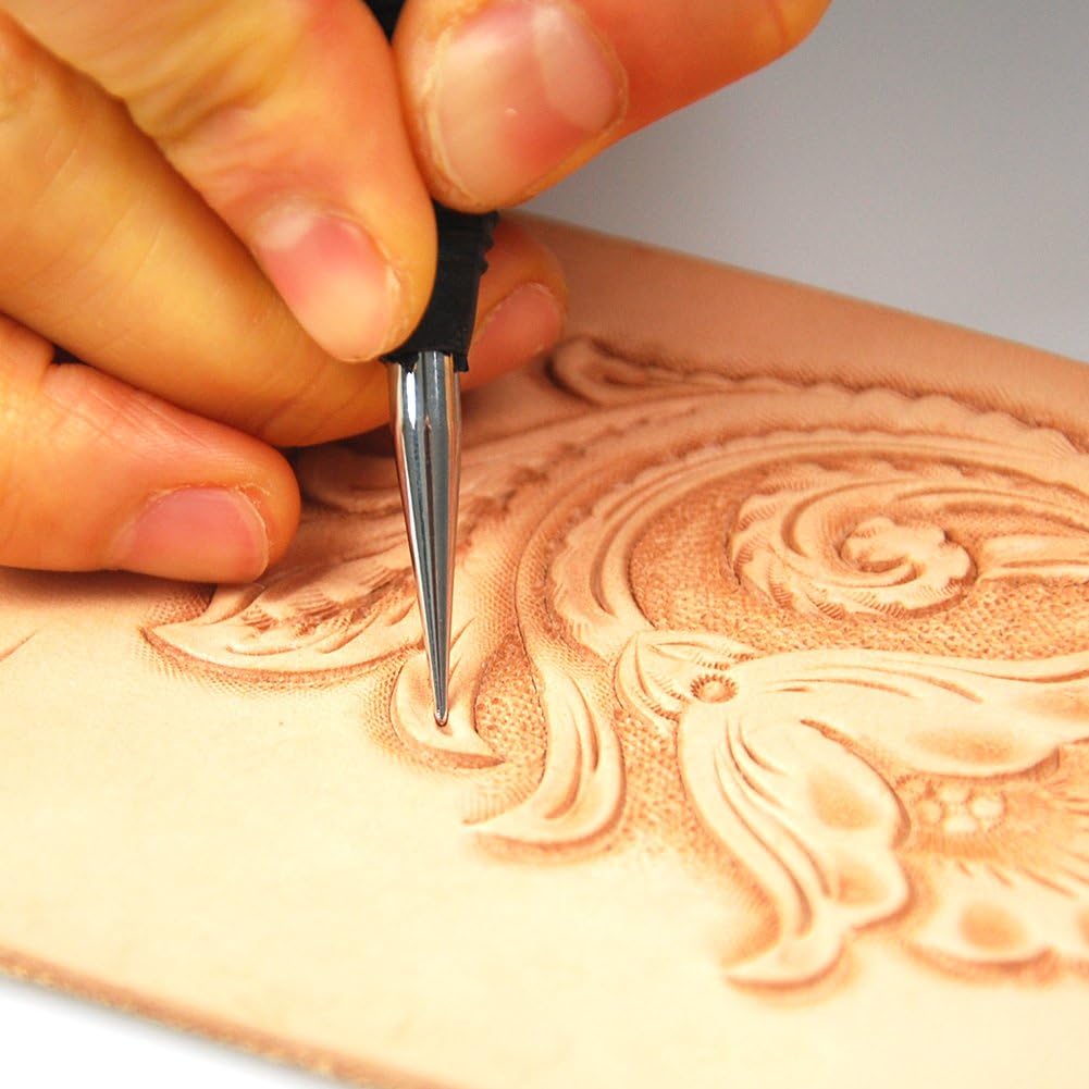 Alternative view of OWDEN 3Pcs. Leathercraft Modeling Tools,(3Pcs Sizes:S,M,L) Leather Carving Modeling Tools kit.